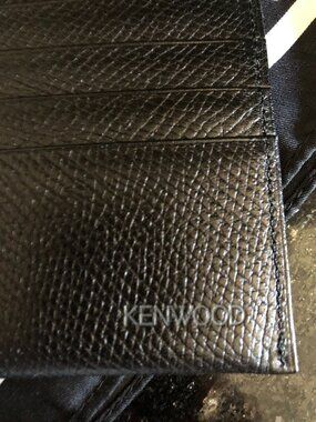 Black Leather Wallet Card Holder, Unisex
